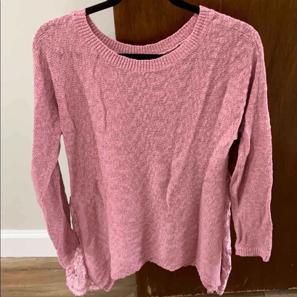 LC Lauren Conrad pink sweater